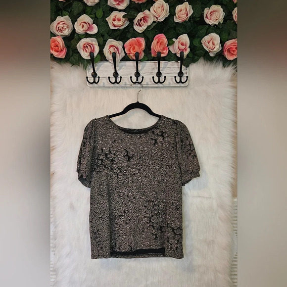 Mercer & Madison Leopard Print Knit Top - Picture 1 of 8
